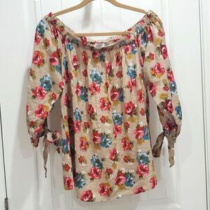 Hayden Women’s Off The Shoulder,Floral Blouse, Size Small